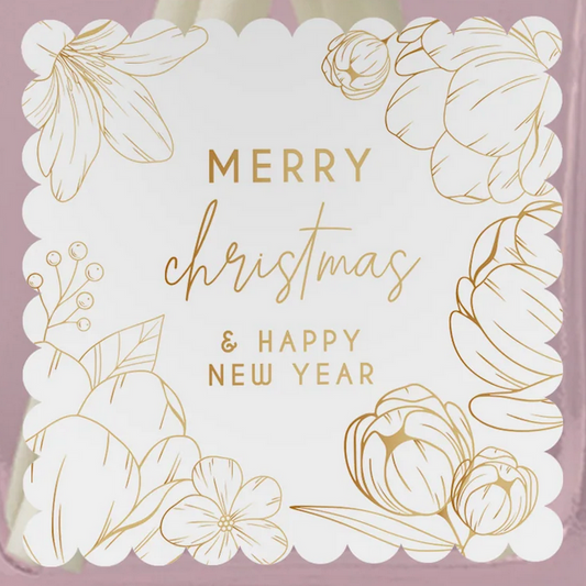 Merry Christmas & Happy New Year – Luxe Gold Foil Candle